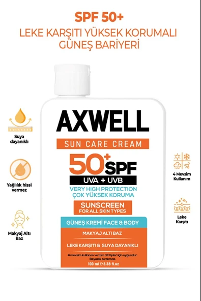 Sun Care Cream Güneş Kremi Yüksek Koruma 30 SPF 100ml