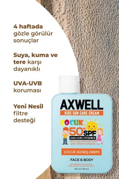 Kids Sun Cream Çocuk Güneş Kremi Çok Yüksek Koruma + Vitamin E SPF 50+ 100ml - 2