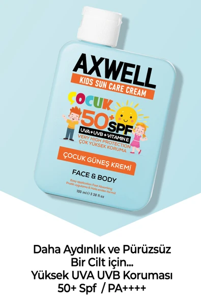 Kids Sun Cream Çocuk Güneş Kremi Çok Yüksek Koruma + Vitamin E SPF 50+ 100ml - 3