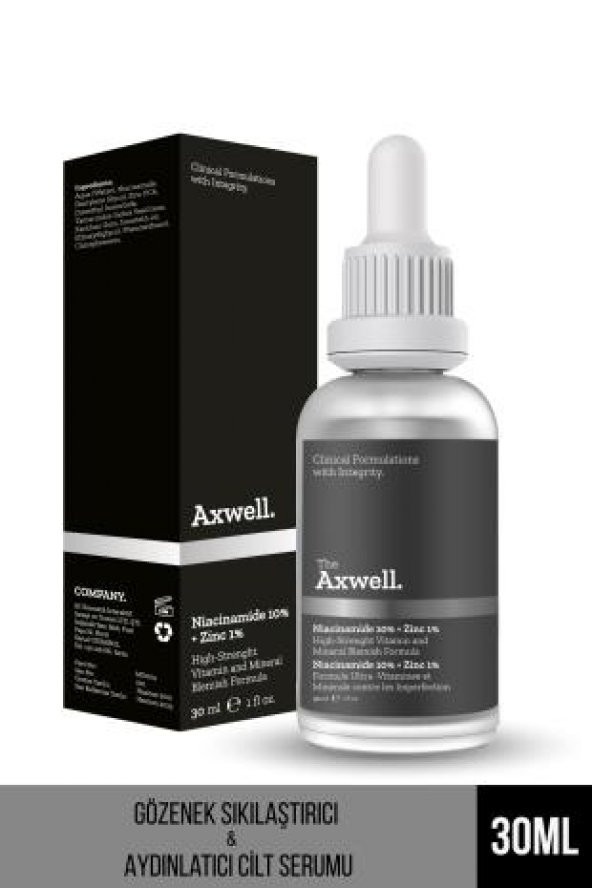 AXWELL Premium Gözenek, Siyah Nokta ve Akne(Sivilce) Giderici Bakım Serumu(Niacinamide 10 +Zınc Pca - 4