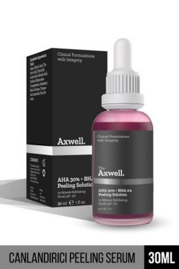 AXWELL Premium Canlandırıcı & Cilt Tonu Eşitleyici Yüz Peeling Serum 30 Ml (AHA 30 + BHA 2)&Tüm Ci - 3