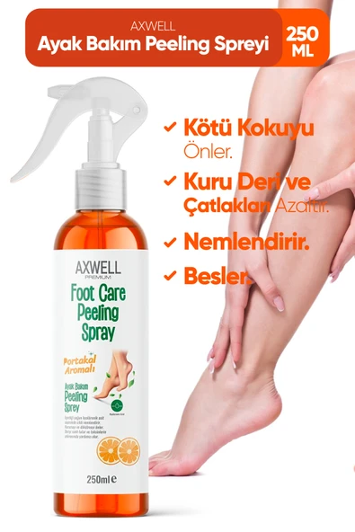 Axwell Premium Portakal Aromalı Ayak Bakım Peeling Spreyi 250ml - 2