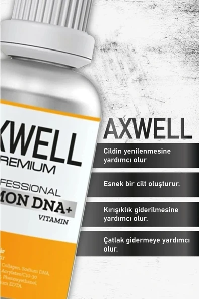 Axwell Premium Yaşlanma Karşıtı Yenileyici Yüz Ve Göz Çevresi Bakımı Somon DNA+ 30ml - 3