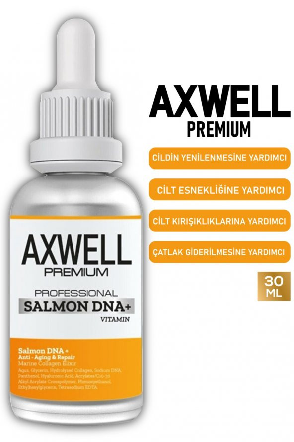 Axwell Premium Yaşlanma Karşıtı Yenileyici Yüz Ve Göz Çevresi Bakımı Somon DNA+ 30ml