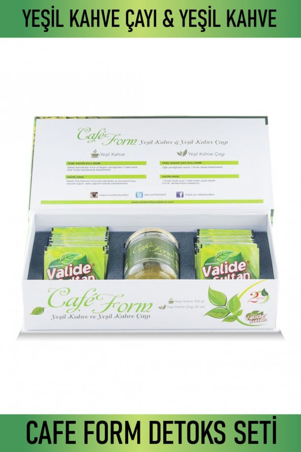 Valide Sultan Cafeform Yeşil Kahve, Detoks Ve Zayıflama Çayları 2li Set