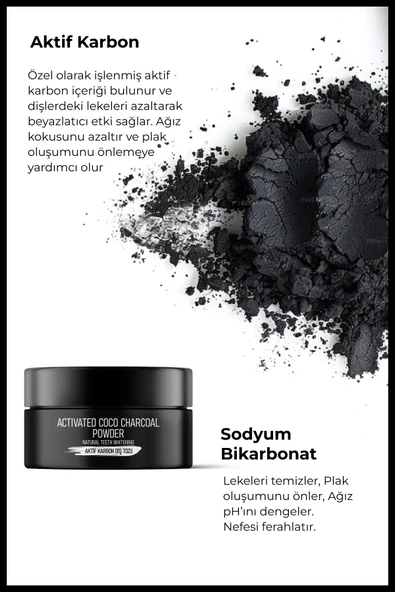 Premium Aktif Karbon Diş Temizleme Tozu 40Gr - 3