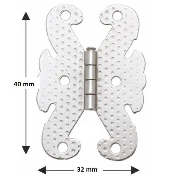 Kelebek Menteşe Metal 32*40mm Bakır (2 Adet) - 2