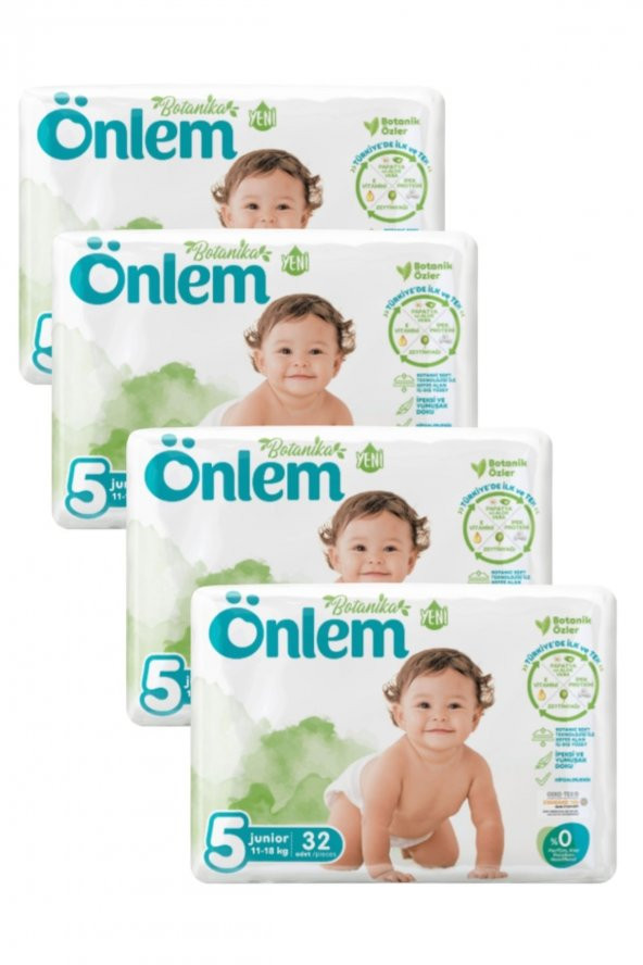 Önlem Botanika Bebek Bezi Junior 11-18 Kg 5 Beden 4 x 32 Adet