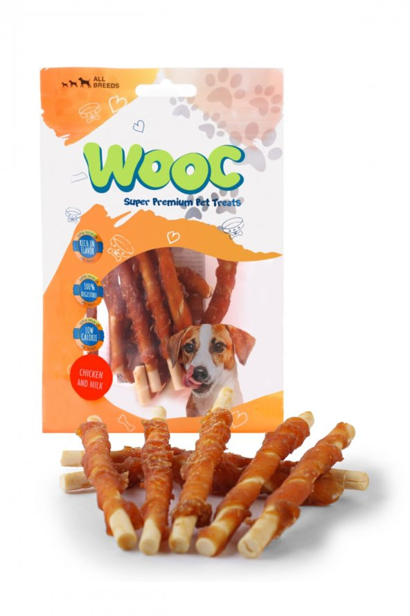 Wooc Dog Tavuk Sargılı Sütlü Stick Köpek Ödül Maması 80 gr
