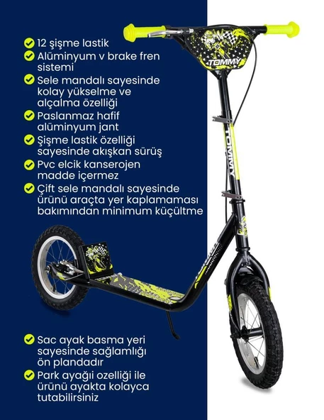 TommyBaby İkon 12 Jant Çocuk Scooter - 8