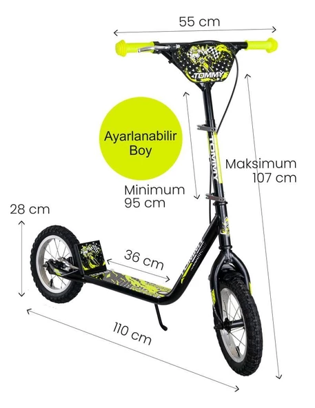 TommyBaby İkon 12 Jant Çocuk Scooter - 12