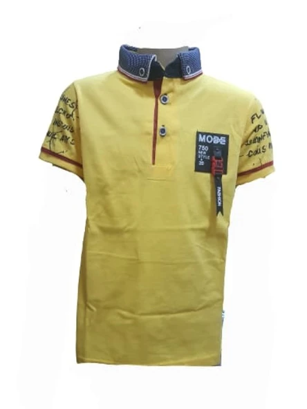 Petitox Çocuk Erkek Polo Yaka Baskılı T-shirt 4023 ürün görseli 1