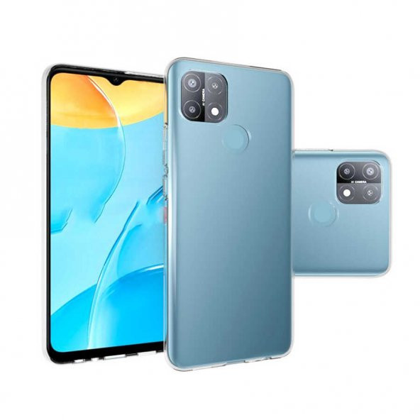 Oppo A15 Kılıf Şeffaf Süper Silikon Kamera Korumalı - 7