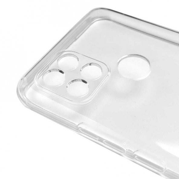 Oppo A15 Kılıf Kamera Korumalı Şeffaf Süper Silikon Kapak - 3