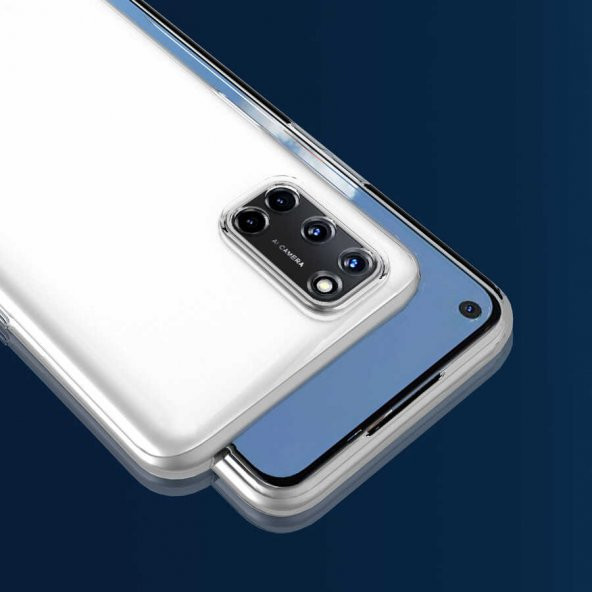 Oppo A52 Kılıf Kamera Korumalı Şeffaf Süper Silikon Kapak - 5