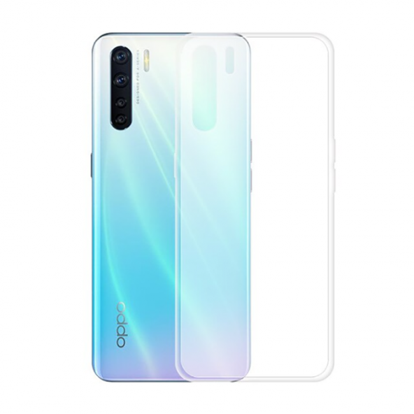 Oppo A91 Kılıf Şeffaf Süper Silikon Kamera Korumalı