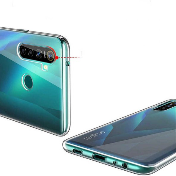 Realme 5i Kılıf Şeffaf Süper Silikon Kamera Korumalı - 3