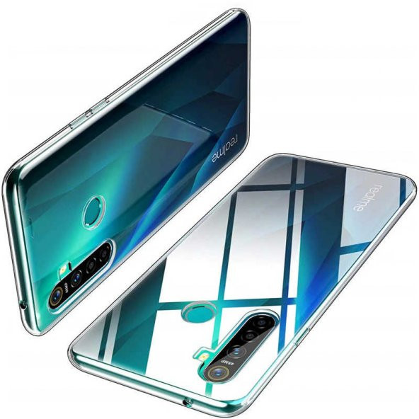 Realme 5i Kılıf Şeffaf Süper Silikon Kamera Korumalı - 5