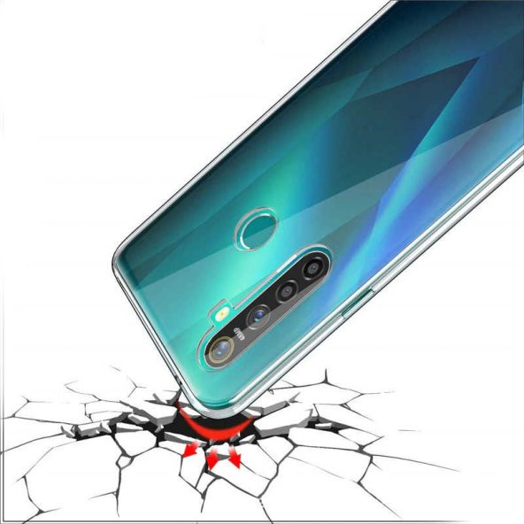 Realme 5i Kılıf Şeffaf Süper Silikon Kamera Korumalı - 6