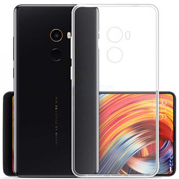 Xiaomi Mi Mix Kılıf Şeffaf Süper Silikon Kamera Korumalı