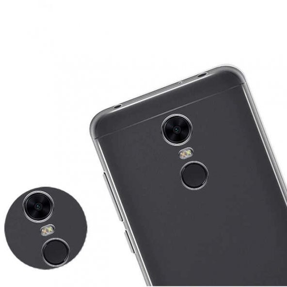 Xiaomi Redmi 5 Plus Kılıf Şeffaf Süper Silikon Kamera Korumalı - 5
