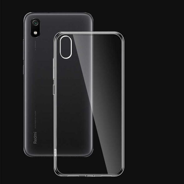 Xiaomi Redmi 7A Kılıf Şeffaf Süper Silikon Kamera Korumalı - 1
