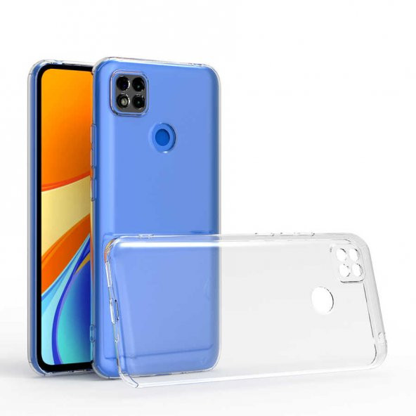 Xiaomi Redmi 9C Kılıf Kamera Korumalı Şeffaf Süper Silikon Kapak