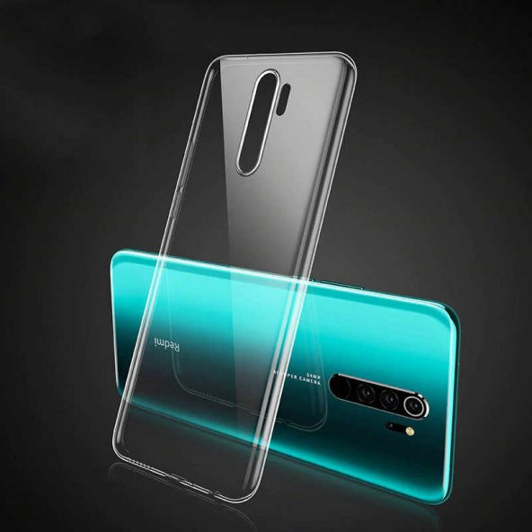 Xiaomi Redmi Note 8 Pro Kılıf Şeffaf Süper Silikon Kapak