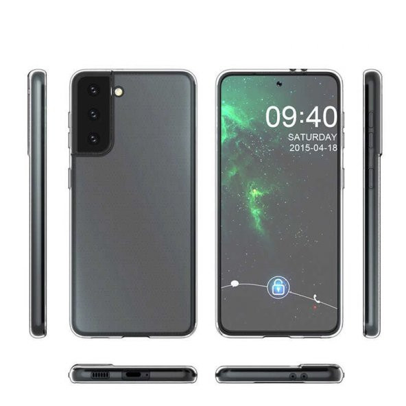 Samsung Galaxy S21 FE Kılıf Şeffaf Süper Silikon Kamera Korumalı - 2