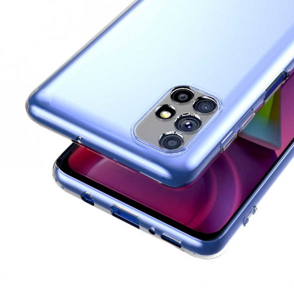 Samsung Galaxy M51 Kılıf Kamera Korumalı Şeffaf Süper Silikon Kapak - 7