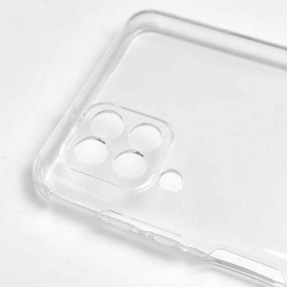 Samsung Galaxy A12 Kılıf Kamera Korumalı Şeffaf Süper Silikon Kapak - 3