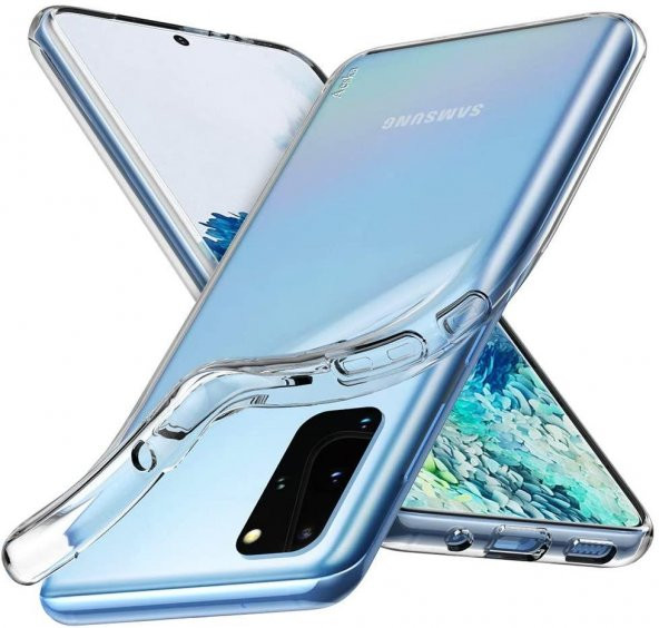 Samsung Galaxy S20 Plus Kılıf Kamera Korumalı Şeffaf Süper Silikon Kapak