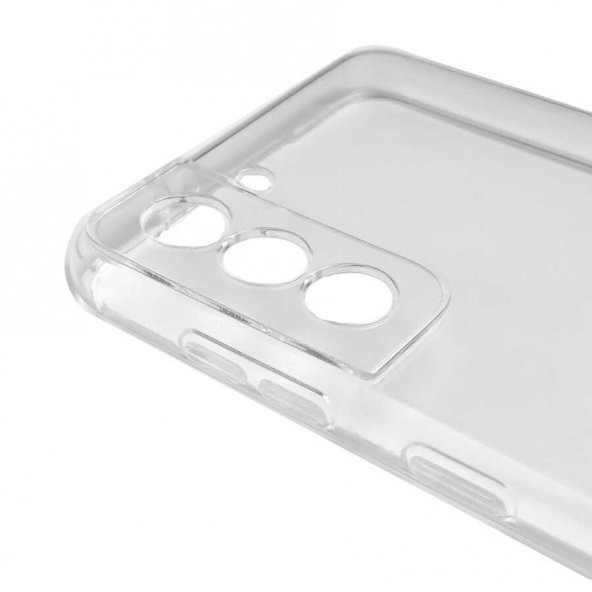 Samsung Galaxy S21 Kılıf Kamera Korumalı Şeffaf Süper Silikon Kapak - 3