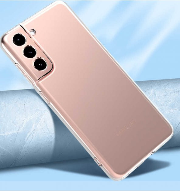 Samsung Galaxy S21 Kılıf Kamera Korumalı Şeffaf Süper Silikon Kapak - 5