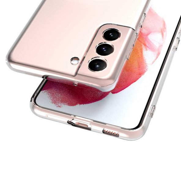 Samsung Galaxy S21 Kılıf Kamera Korumalı Şeffaf Süper Silikon Kapak - 7
