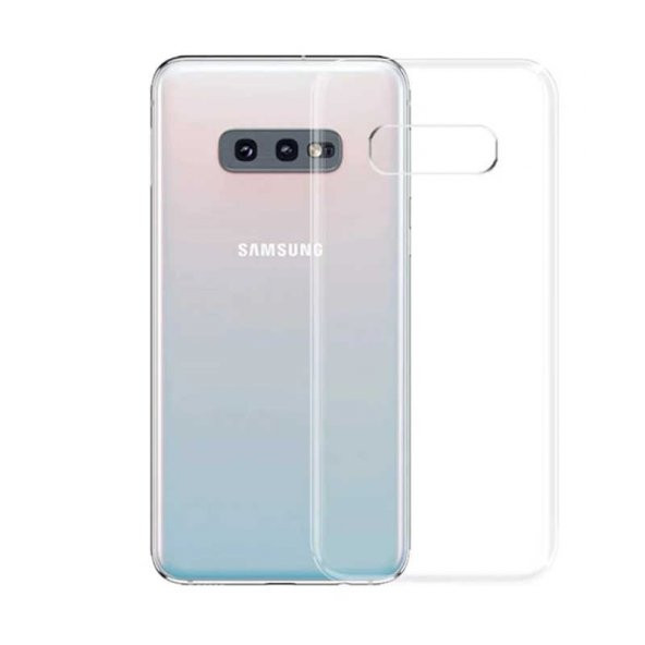 Samsung Galaxy S10E Kılıf Şeffaf Süper Silikon Kamera Korumalı