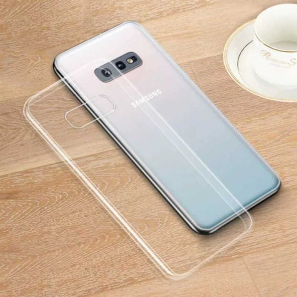 Samsung Galaxy S10E Kılıf Şeffaf Süper Silikon Kamera Korumalı - 3