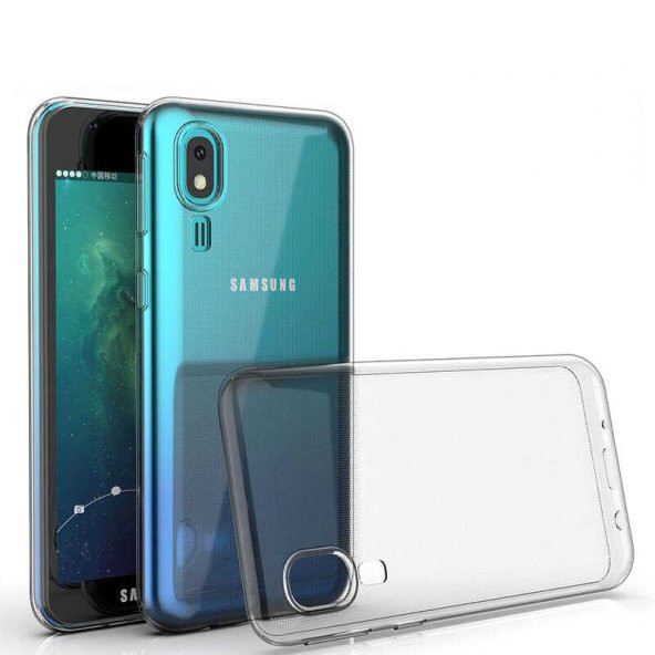 Samsung Galaxy A2 Core Kılıf Şeffaf Süper Silikon Kamera Korumalı