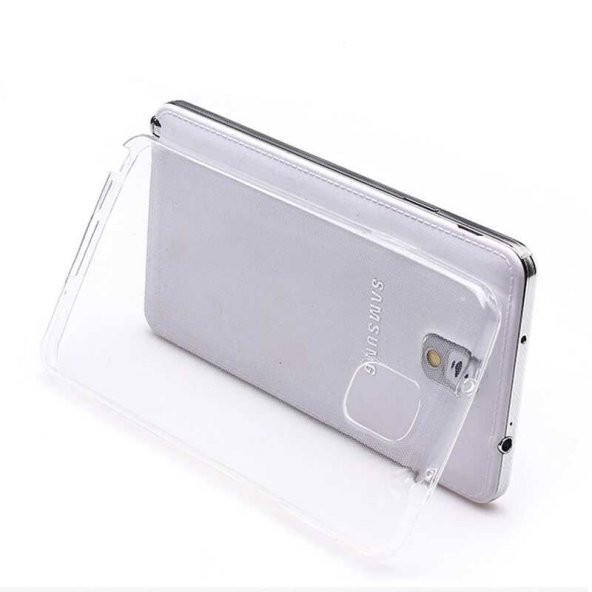 Samsung Galaxy Note 3 Kılıf Şeffaf Süper Silikon Kamera Korumalı - 4