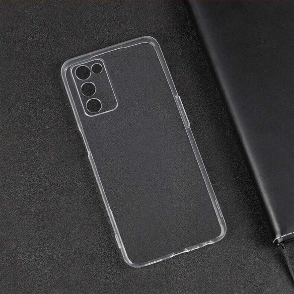 Oppo A55 5G Kılıf Şeffaf Süper Silikon Kapak - 4