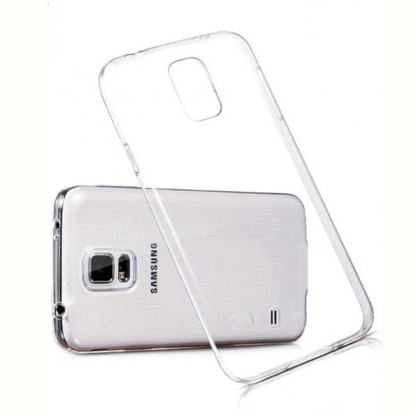 Samsung Galaxy S5 İ9600 Kılıf Şeffaf Süper Silikon Kapak