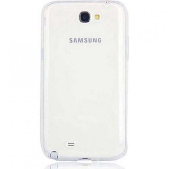 Samsung Galaxy Note 2 Kılıf Şeffaf Süper Silikon Kapak