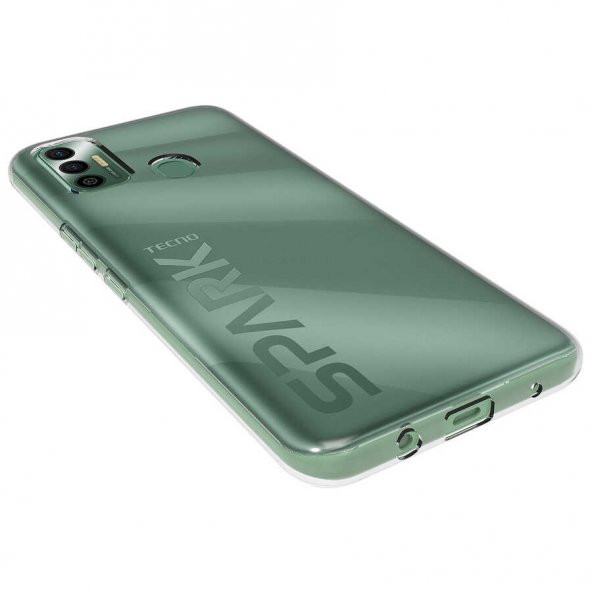 Tecno Spark 7T Kılıf Şeffaf Süper Silikon Kapak - 4