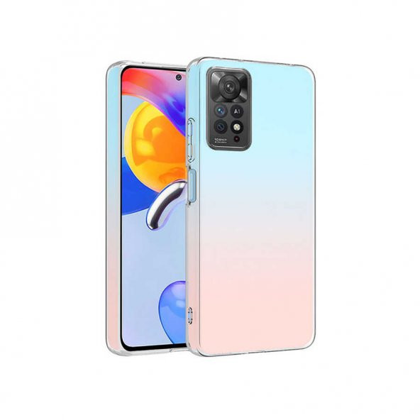 Xiaomi Redmi Note 11 Pro 5G Kılıf Şeffaf Süper Silikon Kapak - 5