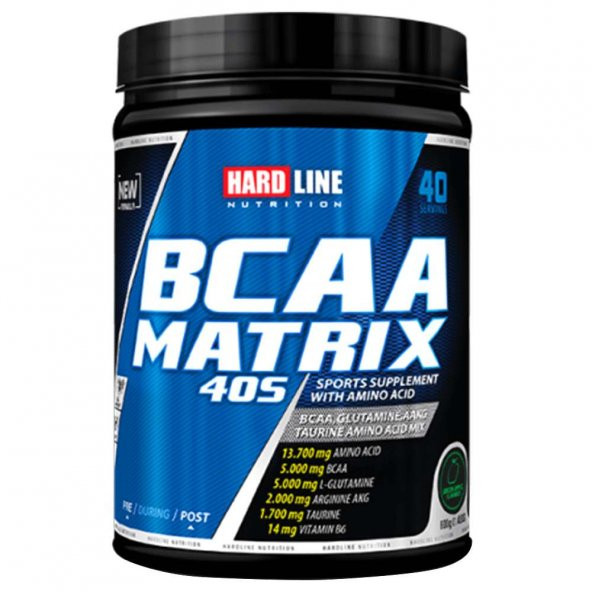 Hardline BCAA Matrix 40S 600 Gr Yeşil Elma - 1