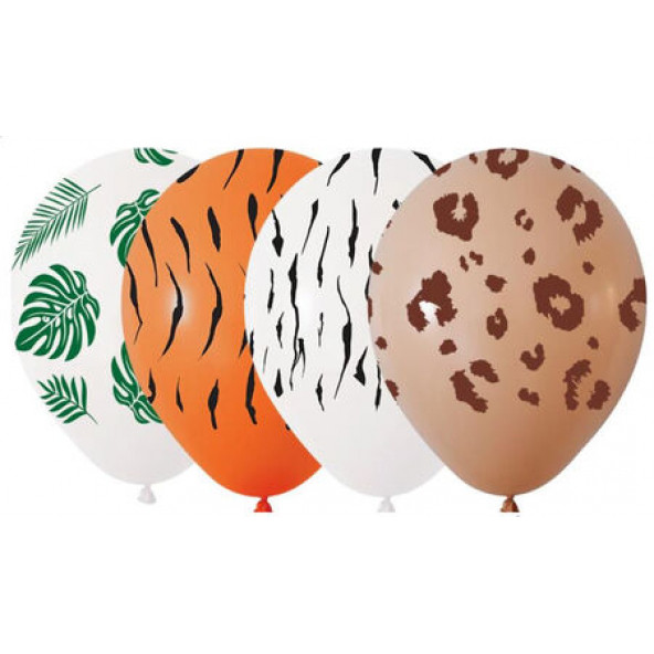 Benim Marifetlerim karışık Desenli Safari Balon 12 inch 30 Adet