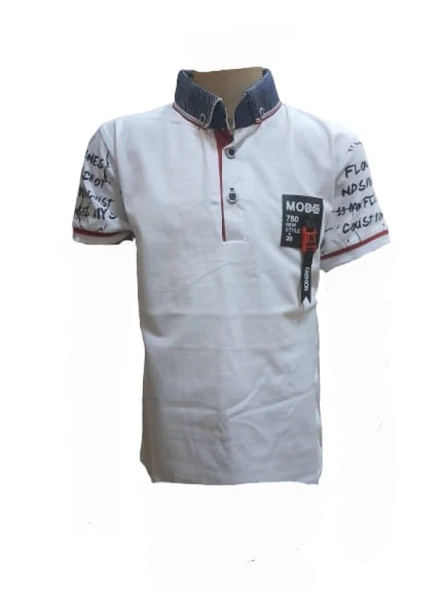 Petitox Çocuk Erkek Polo Yaka Baskılı T-shirt 3023