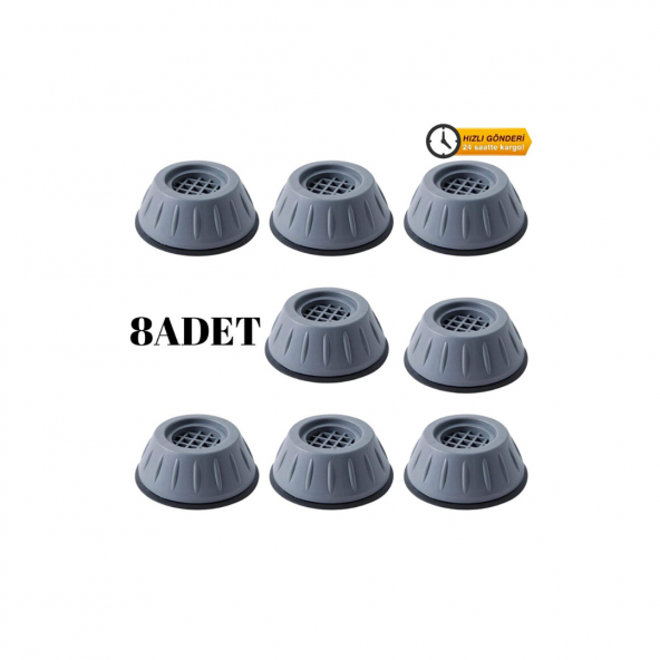 Gürültü Engelleyici Kaymaz Titreşim Önleyici Kauçuk Ayak Pedleri Çamaşır Makinesi Ve Buzdolabı 8'lü ürün görseli