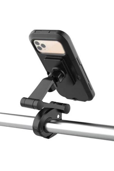 Ayarlanabilir Su Geçirmez Portatif Mıknatıslı Motorsiklet, Bisiklet Telefon Tutucu - 5
