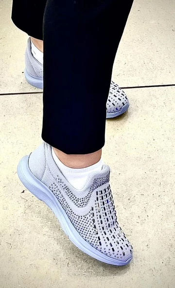 Kadın Taş İşlemeli Ultra Hafif Taban Rahat Casual Ayakkabı - 7